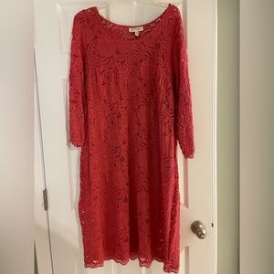 Jessica Simpson Maternity Lace Dress | Pink | 2X